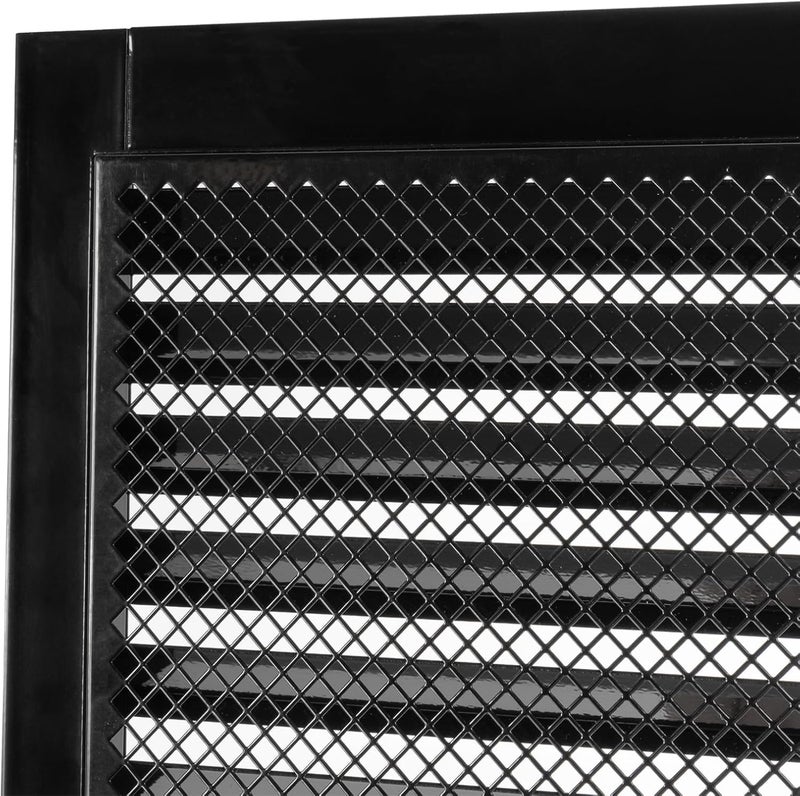 ECOPRO VENT 8" x 8" Inch Square Black Galvanized Steel Ventilation Grille with Metal Mesh (Duct 8" x 8"/Grille 10" x 10") HVAC - Heating, Cooling Air Intake Louvered Vent - Exhaust Outdoor Vent System Duct Cover - Image 4
